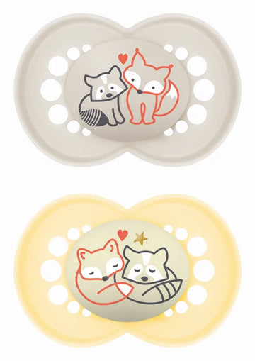 MAM Πιπίλες Μωρού Original Day & Night 16+ Μηνών Αλεπού & Ρακούν